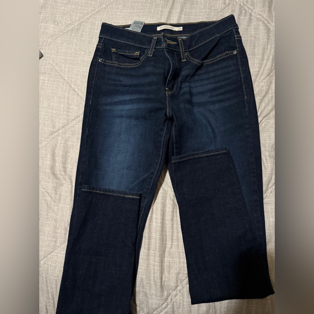 Levi's Dark Blue Straight Leg Women's Jeans